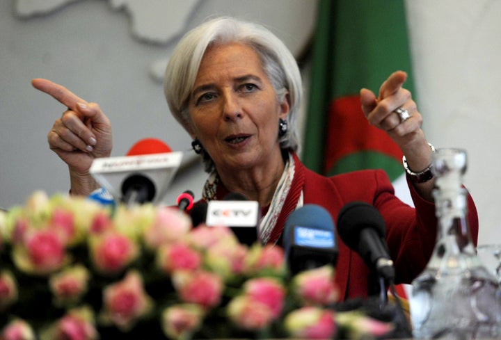 International Monetary Fund (IMF) chief Christine Lagarde speaks during a press conference in Algiers on March 13, 2013, on the second day of her three day visit to Algeria. AFP PHOTO/FAROUK BATICHE (Photo credit should read FAROUK BATICHE/AFP/Getty Images)