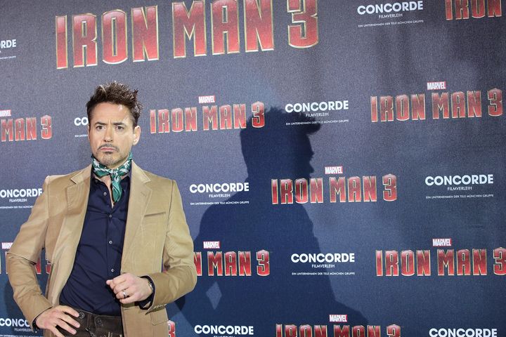 MUNICH, GERMANY - APRIL 12: Robert Downey Jr attends the 'Iron Man 3' Photocall at Hotel Bayerischer Hof on April 12, 2013 in Munich, Germany. (Photo by Dominik Bindl/Getty Images)