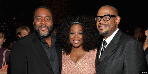 NEW YORK, NY - AUGUST 05: (L-R) Lee Daniels, Oprah Winfrey and Forest Whitaker attend Lee Daniels' 'The Butler' New York premiere, hosted by TWC, DeLeon Tequila and Samsung Galaxy on August 5, 2013 in New York City. (Photo by Kevin Mazur/Getty Images for Samsung)