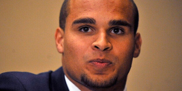 CHICAGO IL - January 28: Northwestern quarterback Kain Colter speaks at a press conference on January 28 2014 at The Hyatt Regency Hotel in Chicago Illinois. Citing what they deem as the NCAA's abdication of responsibility to protect athletes from injury, the College Athletes Association (CAPA) announced the creation of the new labor organization to represent college football and basketball players. (Photo by David Banks/Getty Images) 