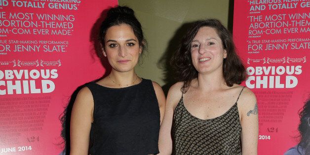 NEW YORK, NY - JUNE 01: Actress Jenny Slate (L) and writer/director Gillian Robespierre attend the 'Obvious Child' special screening on June 1, 2014 in New York, New York. (Photo by Andrew Toth/Getty Images)