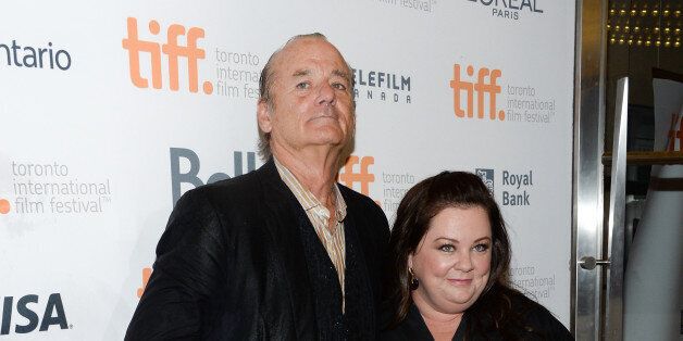 Actors Bill Murray and Melissa McCarthy arrive at the "St. Vincent" premiere during the Toronto International Film Festival on Friday, Sept. 5, 2014, in Toronto. (Photo by Evan Agostini/Invision/AP)