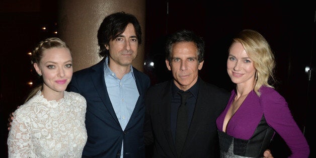 TORONTO, ON - SEPTEMBER 06: Actress Amanda Seyfried, writer/director Noah Baumbach and actors Ben Stiller and Naomi Watts attend the 'While We're Young' premiere during the 2014 Toronto International Film Festival at Princess of Wales Theatre on September 6, 2014 in Toronto, Canada. (Photo by George Pimentel/Getty Images)