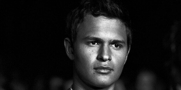 LONDON, ENGLAND - OCTOBER 09: (EDITORS NOTE: Image has been converted to black and white.) Ansel Elgort attends the European Premiere of Paramount Pictures 'Men, Women & Children' at Odeon Covent Garden on October 9, 2014 in London, England. (Photo by Dave J Hogan/Getty Images for Paramount Pictures International)