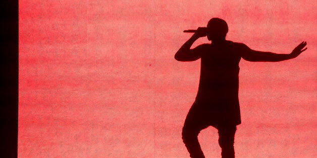 Kanye West performs on day one of the Budweiser Made in America Festival on Saturday, Aug. 30, 2014, in Philadelphia. (Photo by Charles Sykes/Invision/AP)
