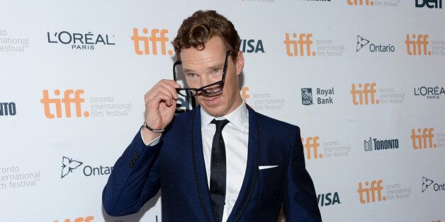 Benedict Cumberbatch attends the premiere of "The Imitation Game" on day 6 of the Toronto International Film Festival at the TIFF Bell Lightbox on Tuesday, Sept. 9, 2014, in Toronto. (Photo by Evan Agostini/Invision/AP)