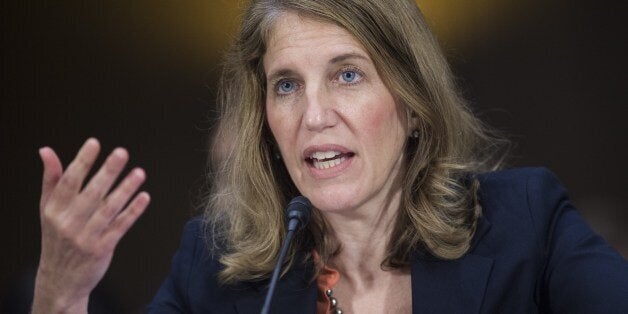 US Secretary of Health and Human Services Sylvia Matthews Burwell testifies on funding requests for US border security and immigration policies for undocumented immigrants along the southern US border, especially children, during a Senate Appropriations Committee hearing on Capitol Hill in Washington, DC, July 10, 2014. AFP PHOTO / Saul LOEB (Photo credit should read SAUL LOEB/AFP/Getty Images)