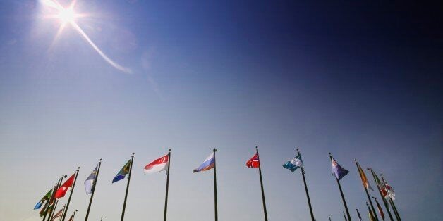 United Nations flags