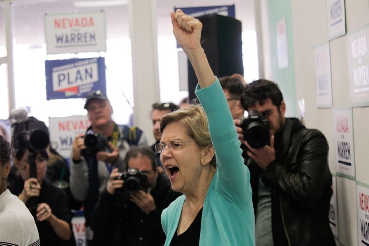 U.S. Democratic presidential candidate Senator Elizabeth Warren holds a "Canvass Kickoff" event at her campaign field office in North Las Vegas, Nevada, U.S. February 20, 2020.