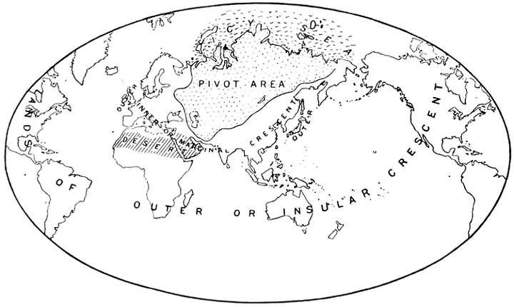  Το μακιντεριανό υπόδειγμα του κόσμου: The World Island and the Heartland.