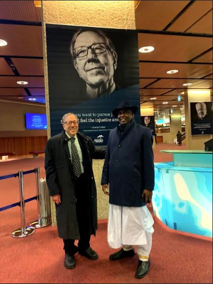 Irwin Cotler aux côtés de Biram Dah Abeid, un ancien prisonnier politique de Mauritanie...