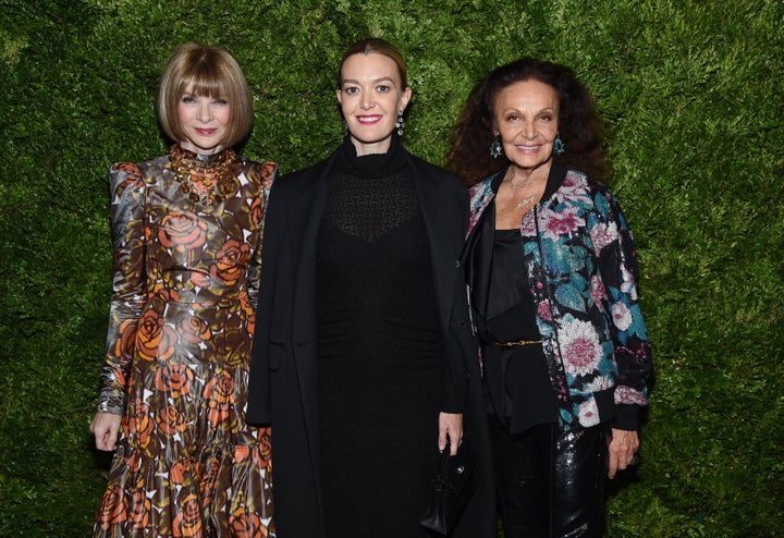 Marta Ortega junto a Anna Wintour y la diseñadora Diane Von Furstenberg.