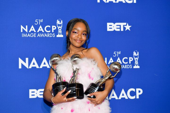 Marsai Martin attends the 51st NAACP Image Awards' untelevised awards dinner on Feb. 21 in Hollywood, California.