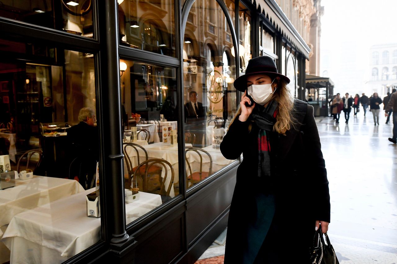 Καθημερινότητα με μάσκες στο Μιλάνο, 24 Φεβρουαρίου 2020 