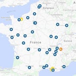 La carte de la France face au