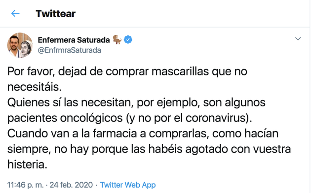 Enfermera Saturada hace un importante llamamiento tras la histeria ...