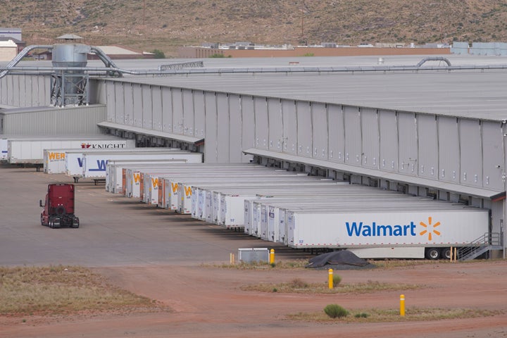 A large regional Walmart distribution center in Washington, Utah. Walmart has announced one-day delivery and other services to challenge Amazon.