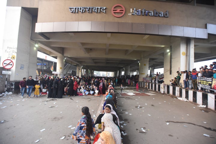 File photo of women during a protest against Citizenship Amendment Act (CAA), National Register of Citizens (NRC) and National Population Register (NPR), near Jaffrabad metro station, in North-east Delhi, on February 23, 2020.