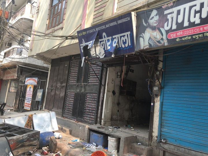 Stores own by Muslims vandalised in north east Delhi. 