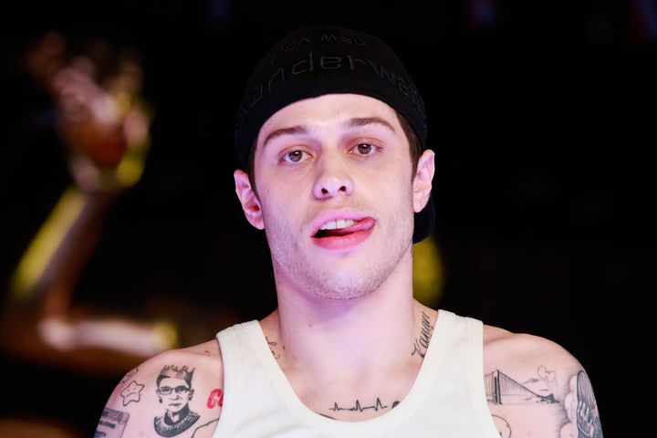 Pete Davidson on stage at an Alexander Wang show last year