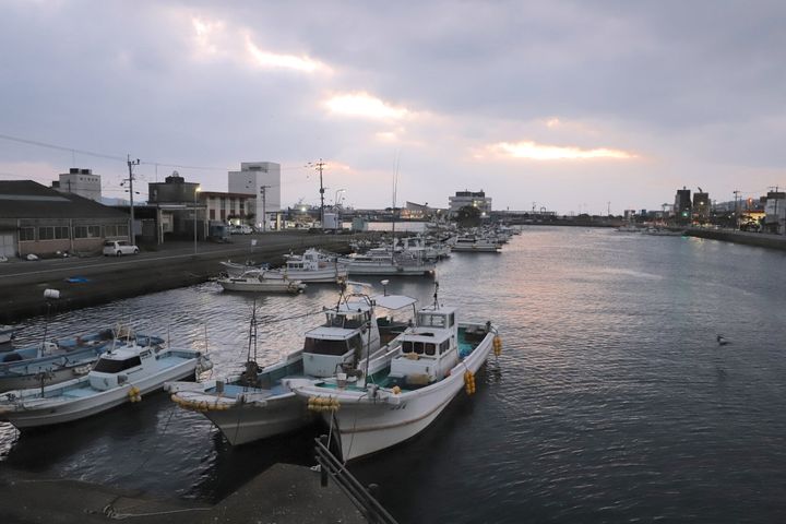 明け方の福江港（福江島）