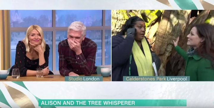 Holly Willoughby and Phillip Schofield were left amused at Alison's latest antics
