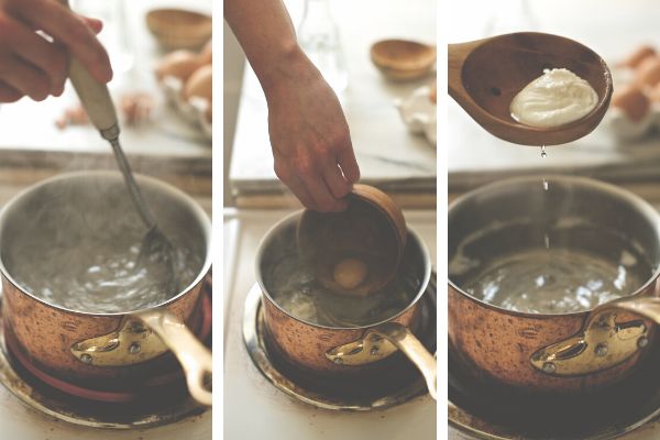 Poached eggs from start to finish.