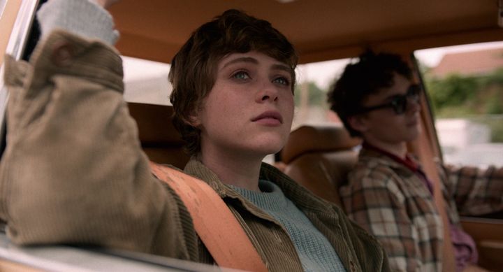 Sophia Lillis and Wyatt Oleff in "I Am Not Okay With This."