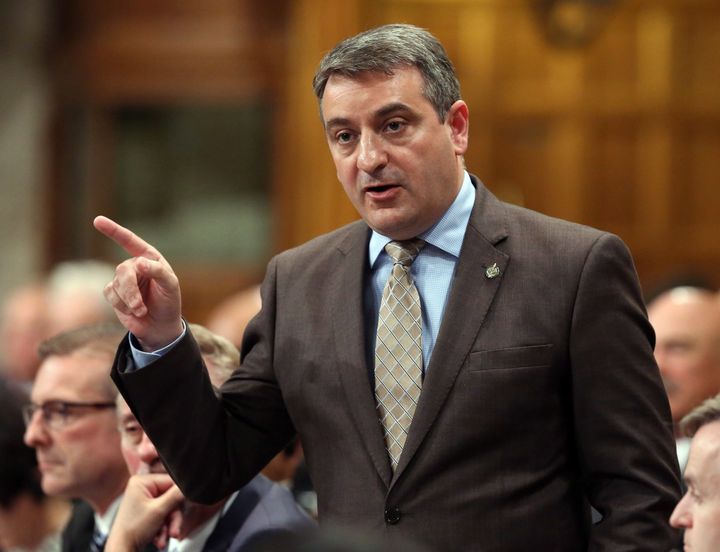 Paul Calandra stands in the House of Commons during question period on Parliament Hill in Ottawa on June 11, 2015.