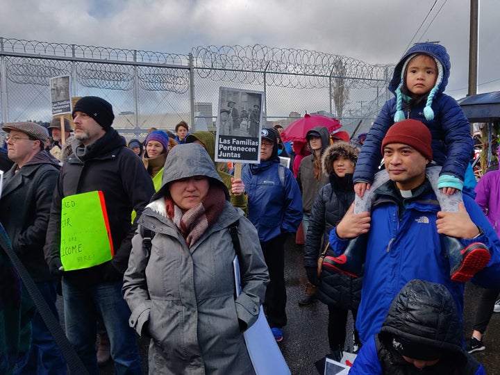 Sunday's protest at the immigrant detention center in Tacoma is a prelude to a larger gathering planned for Washington, D.C.,