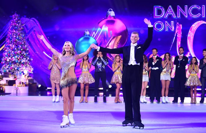 Caprice Bourret and Hamish Gaman at the Dancing On Ice launch last year