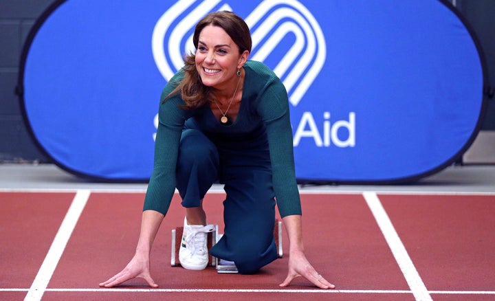 The Duchess of Cambridge in her M&S trainers.