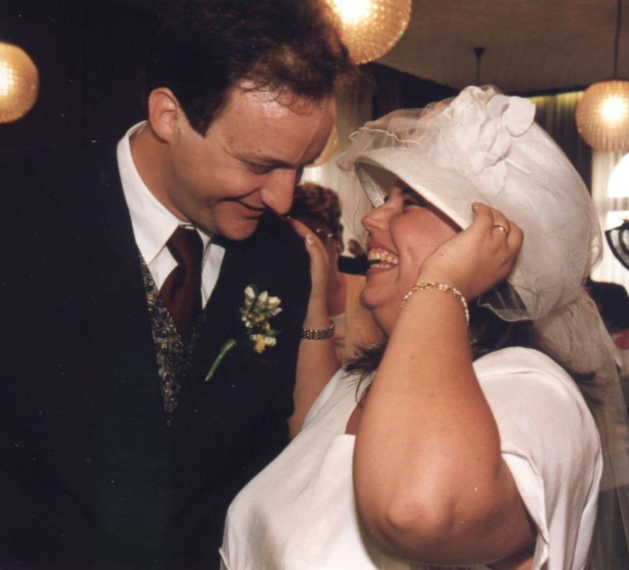 Frederika and Simon at their wedding in Luxembourg in August 1996