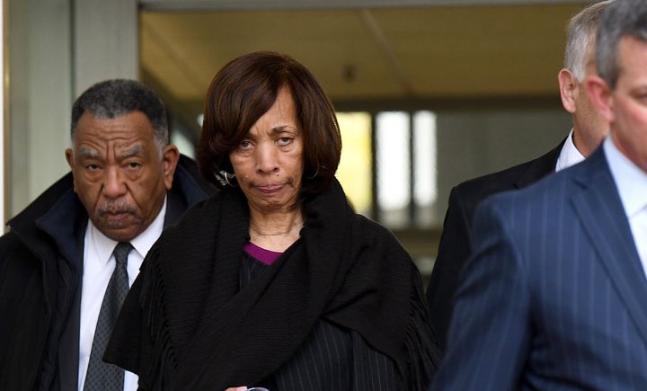 Former Baltimore Mayor Catherine Pugh leaves the federal courthouse after pleading guilty to conspiracy and tax evasion related to her Healthy Holly books.