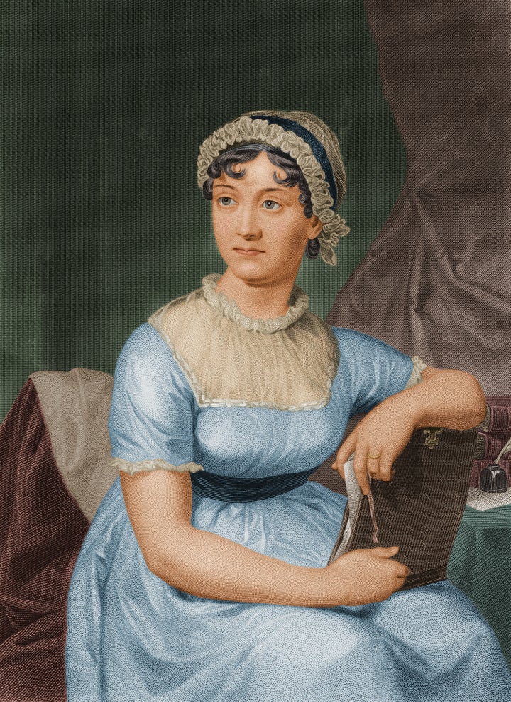 Retrato de Jane Austen, por volta de 1790.