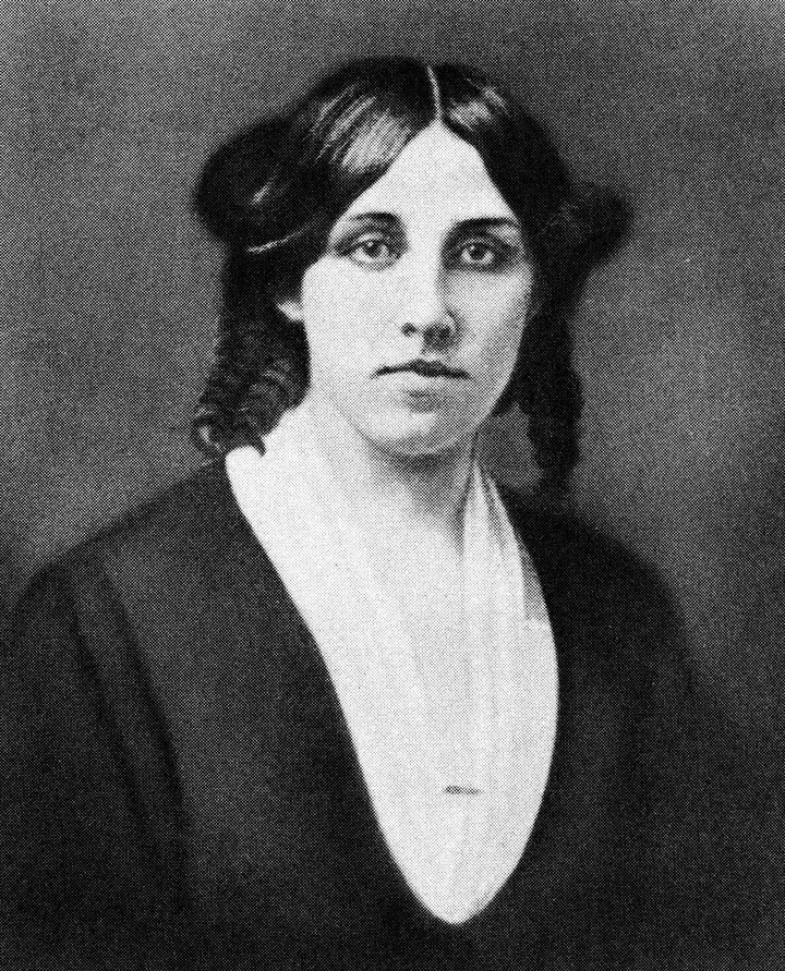 Retrato de Louisa May Alcott.