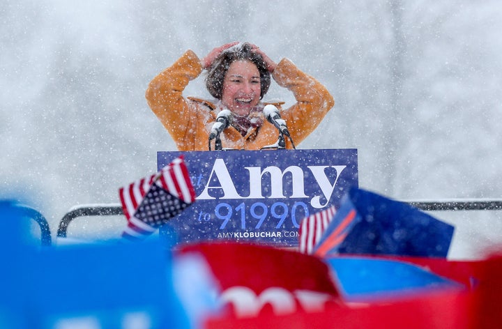 Sen. Amy Klobuchar announces her candidacy for the 2020 Democratic presidential nomination in February 2019.