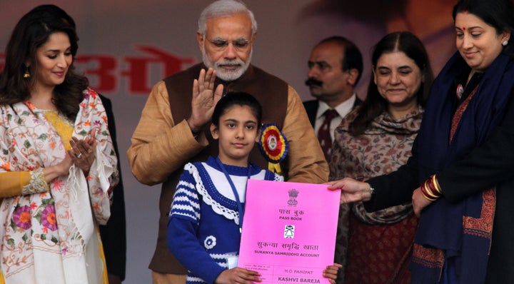 Prime Minister Narendra Modi at launch of Beti Bachao Beti Padhao programme on January 22, 2015 in Panipat, India. 