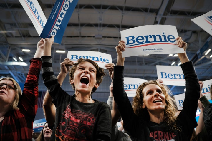 Seguidores del senador Bernie Sanders en un acto de las primarias del Partido Demócrata en South Carolina (EEUU).