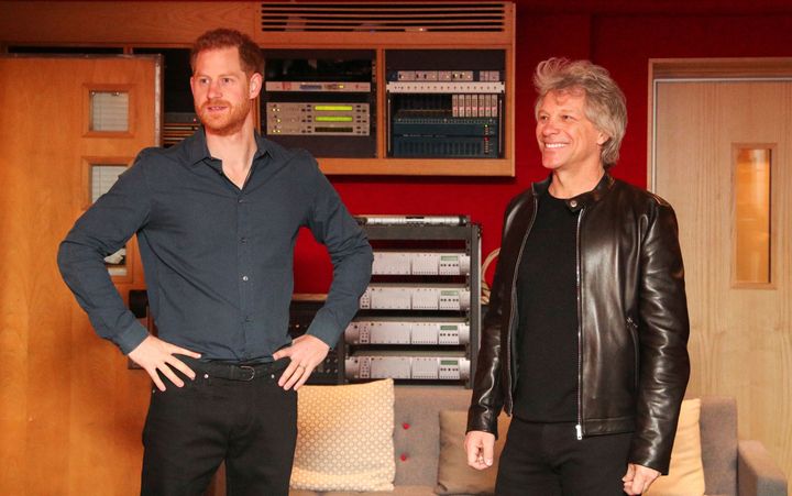 Harry and Bon Jovi in the studio
