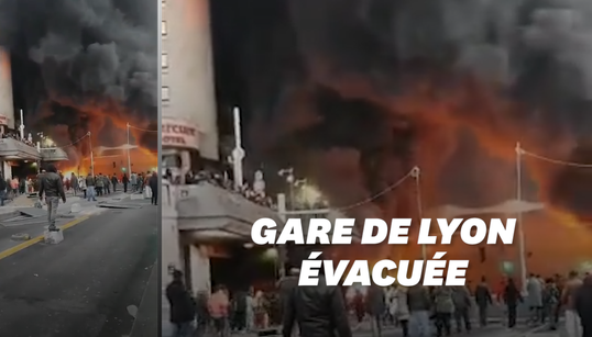 Une impressionnante fumée noire à Gare de Lyon après des incidents en marge d’un