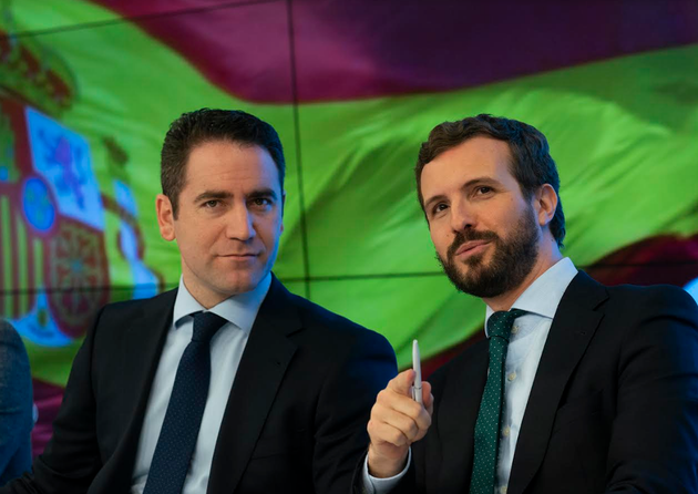 García Egea y Casado, en la sede del