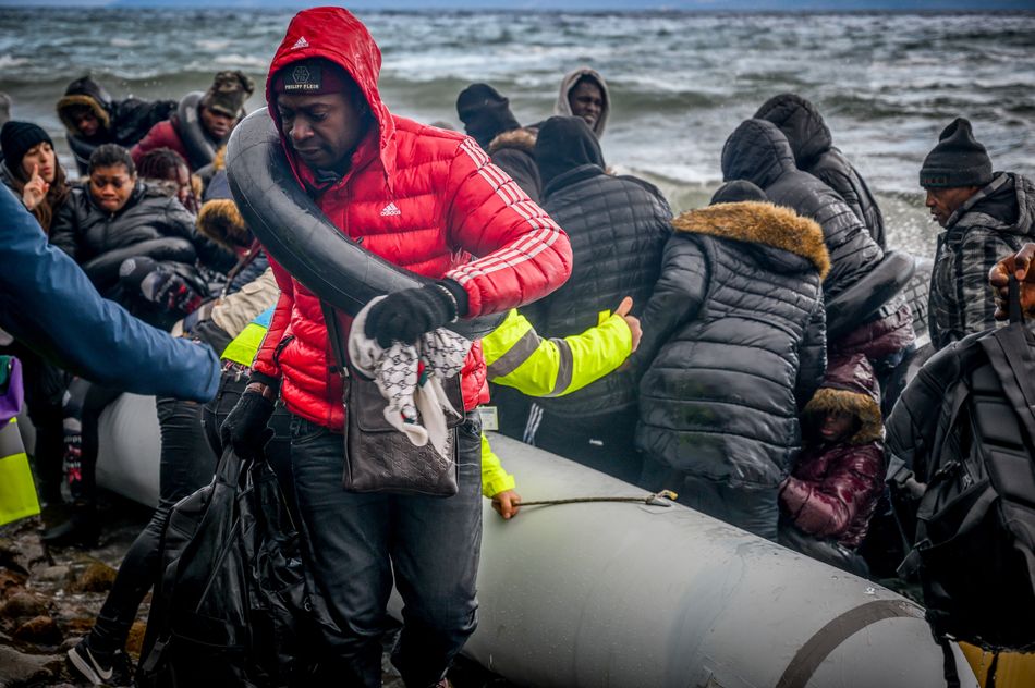 Λέσβος: Πρόσφυγες και μετανάστες στη Σκάλα Συκαμιάς