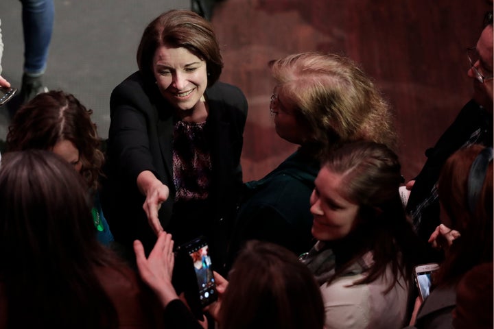 Democratic presidential candidate Sen. Amy Klobuchar campaigns Friday in Nashville, Tennessee.