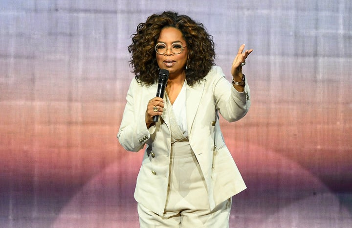 Oprah Winfrey speaks during her 2020 Vision: Your Life in Focus Tour in San Francisco.