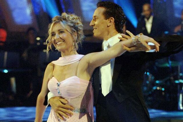 Fiona Phillips and Brendan Cole on Strictly Come Dancing in 2005