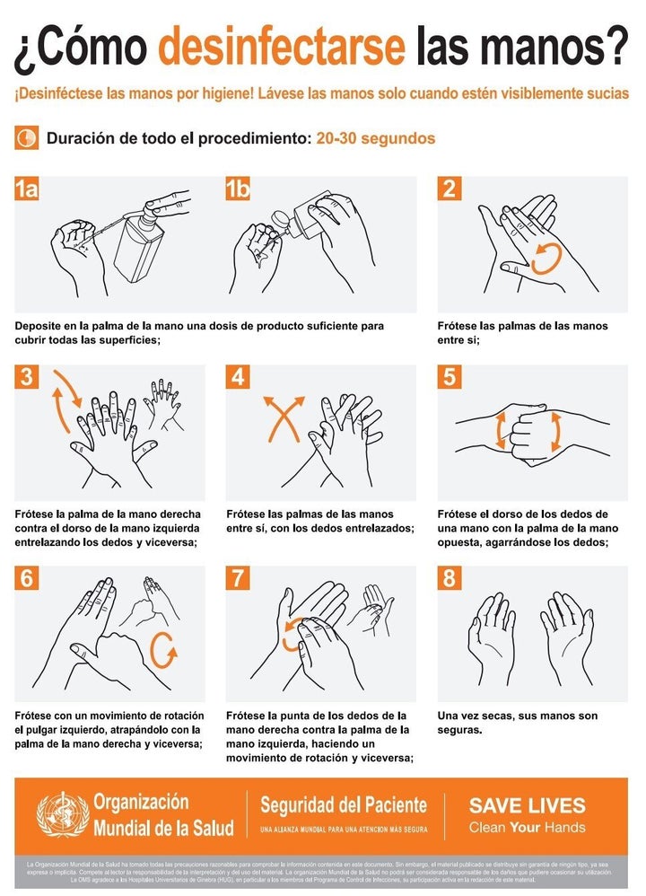 Cómo utilizar un gel desinfectante.