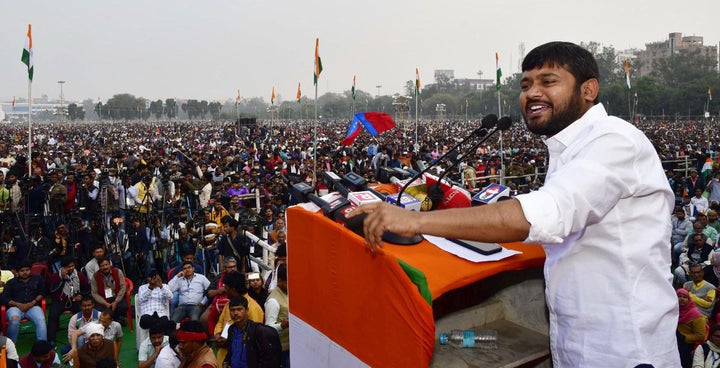 CPI leader Kanhaiya Kumar addressing the ‘Nagrikta Bachao Desh Bachao’ rally against CAA and NRC, at Gandhi Maidan on February 27, 2020 in Patna.