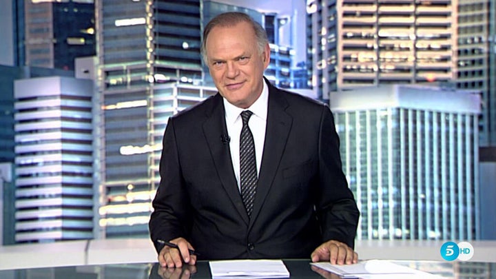 Pedro Piqueras, editor de 'Informativos Telecinco' en la edición de la noche.