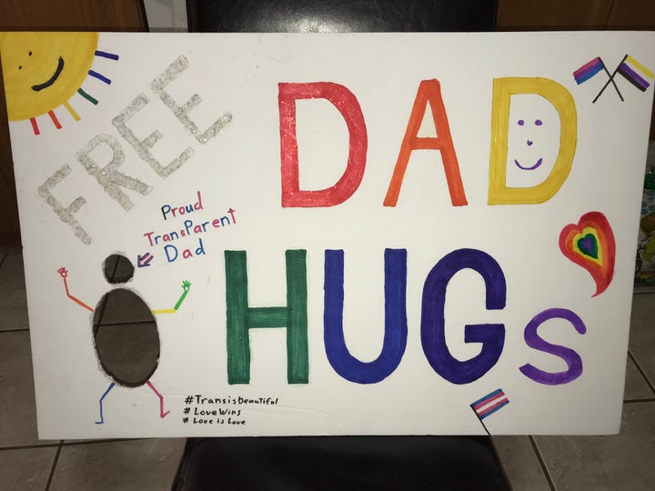 A sign David Scott carried to Fredericton Pride last year.